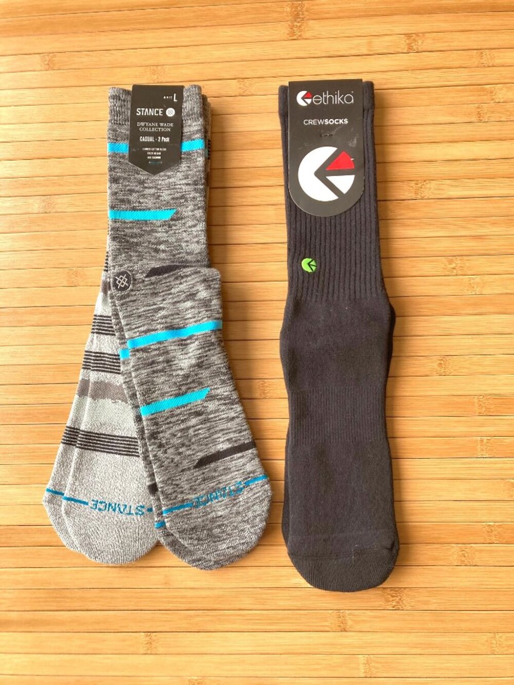 Stance Ethika Casual Crew Socks Lot of 3 Pair Mens Large L Multicolor NWT
